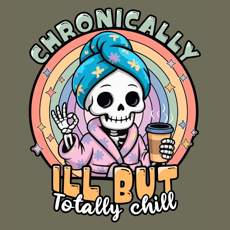Fibromyalgia Awareness Chronically Ill Skeleton