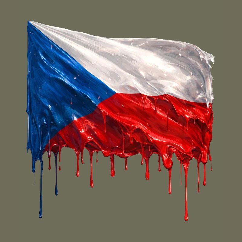 Drapeau tchèque couleur