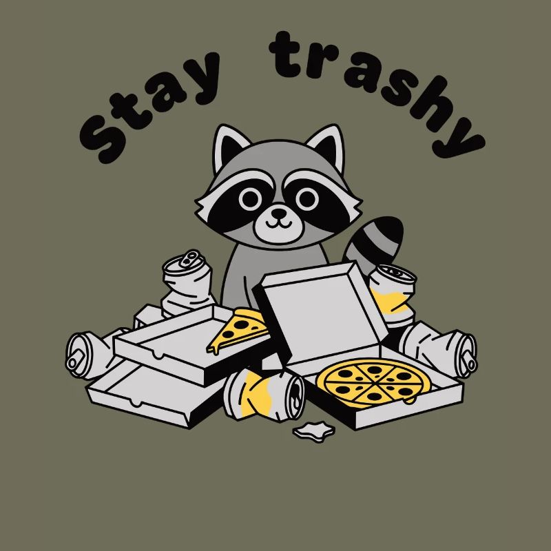Reste un raton laveur trashy pizza panda trash