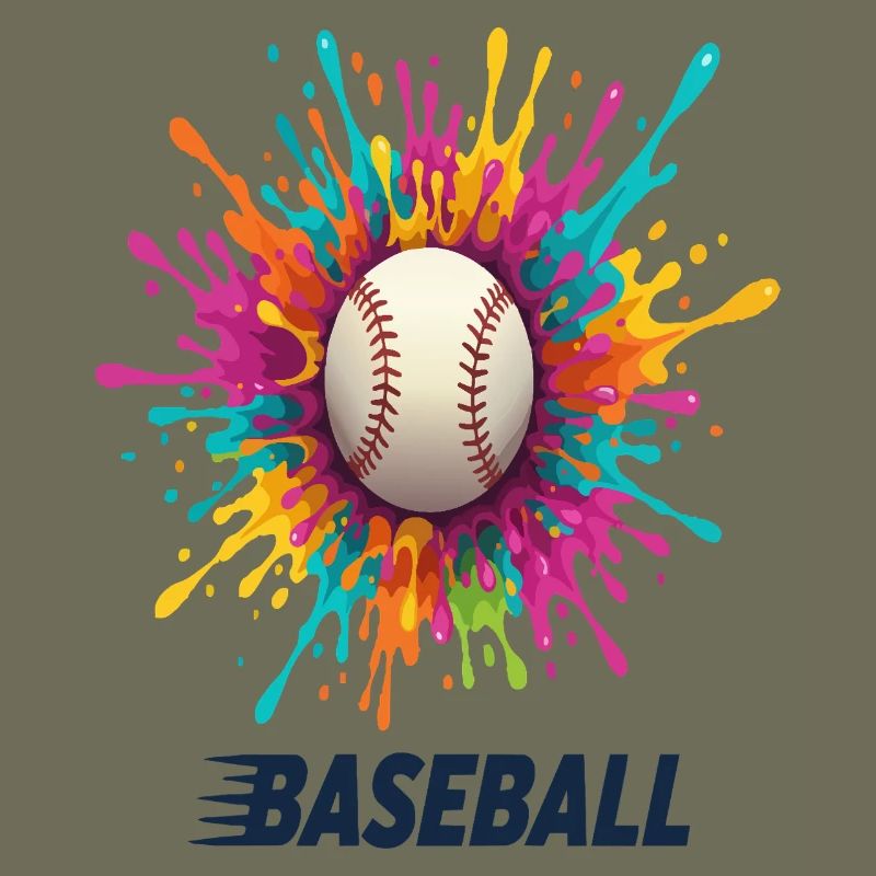 Vivid Baseball Splash Burst