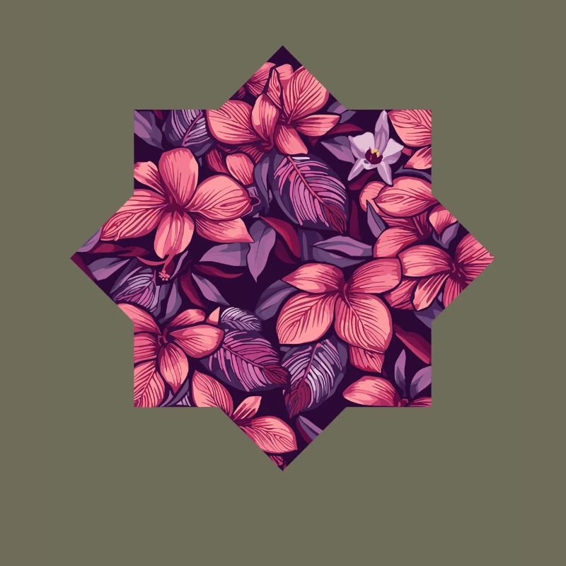 Pink tropical floral pattern