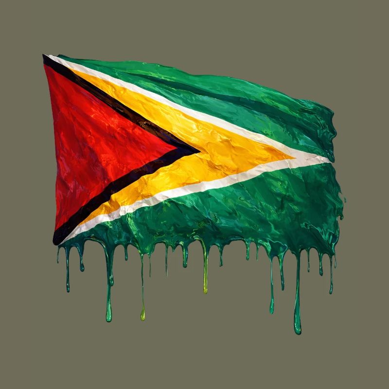 Guyana Flag Drop Art