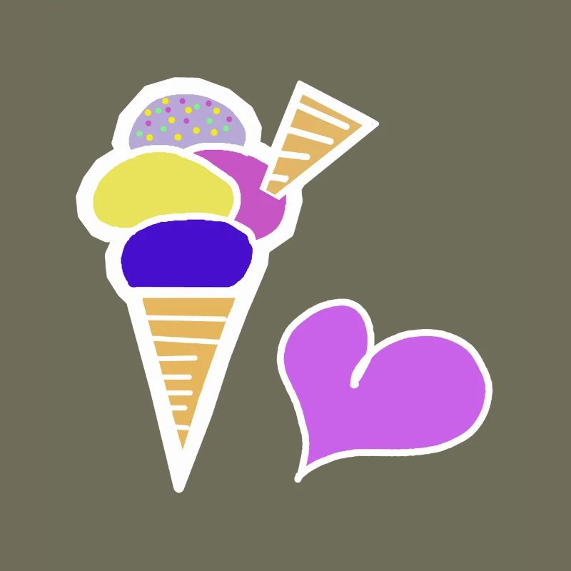 Eiscreme Eis  Eiswaffel Kinder Retro 60er