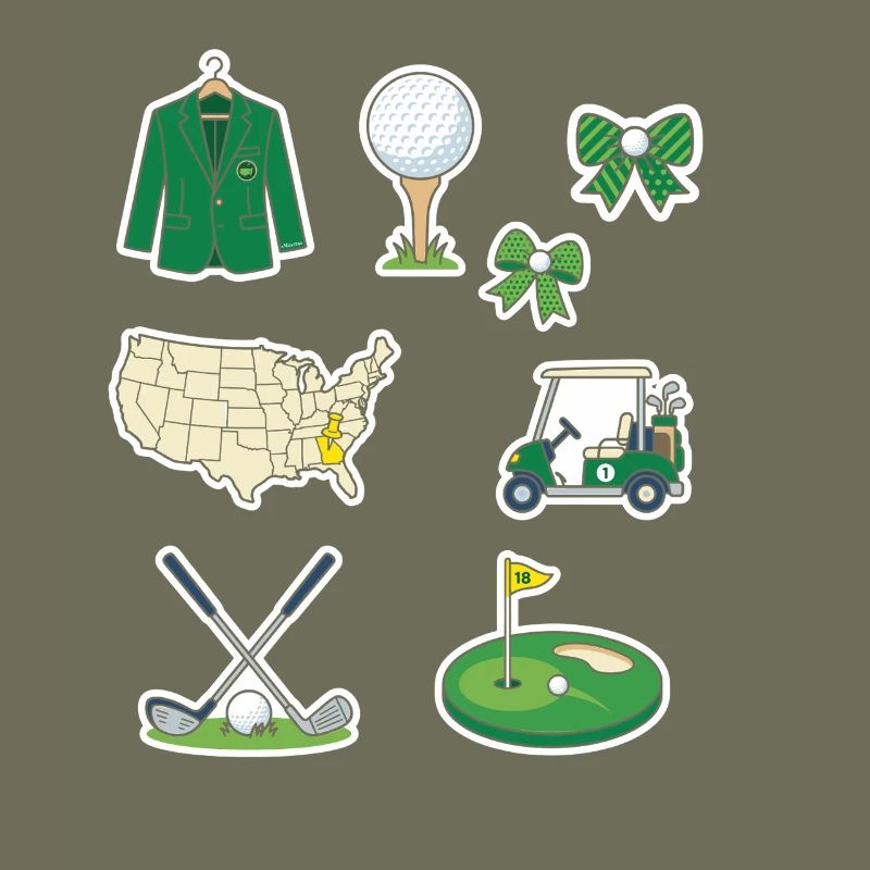 Ensemble d’autocollants Golf Universe