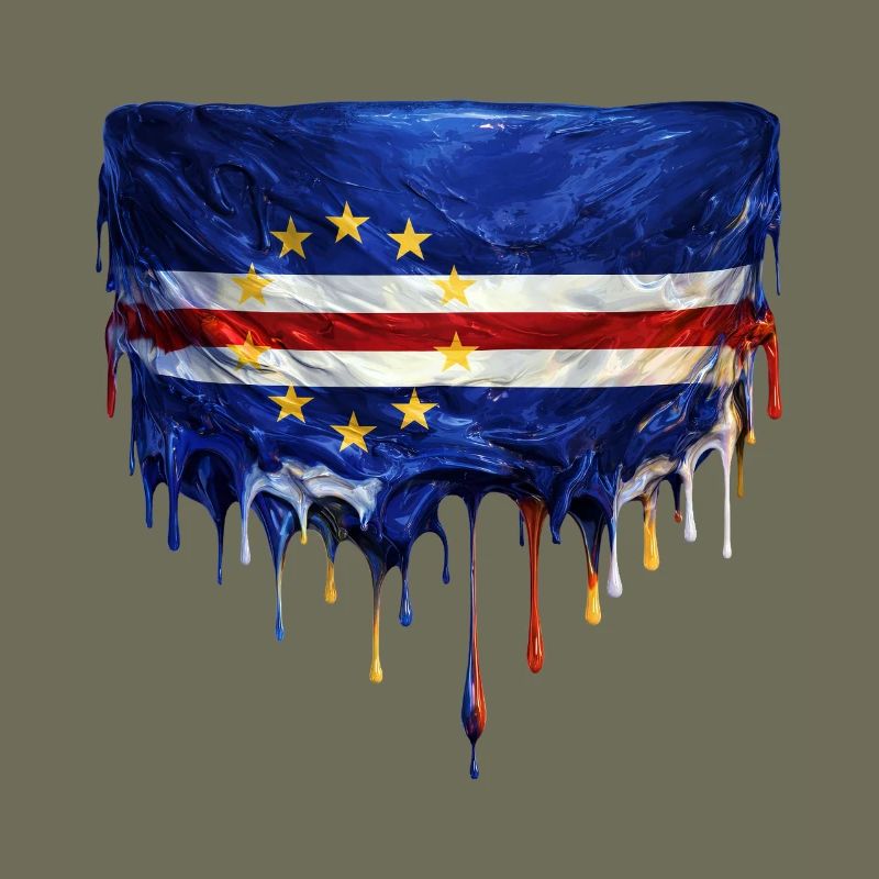 Art de drapeaux dégoulinants du Cap-Vert