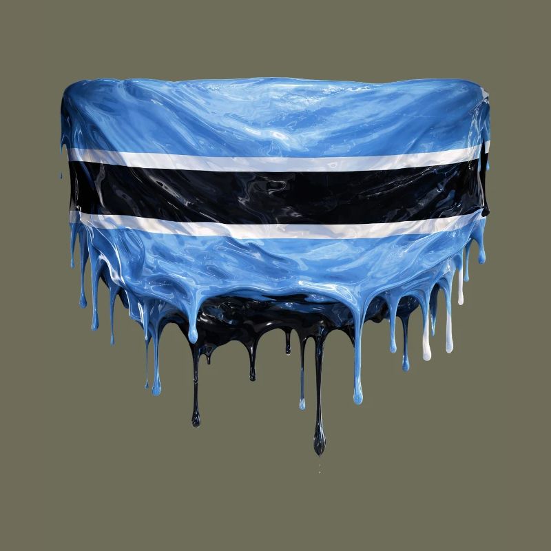 Art de la chute du drapeau du Botswana
