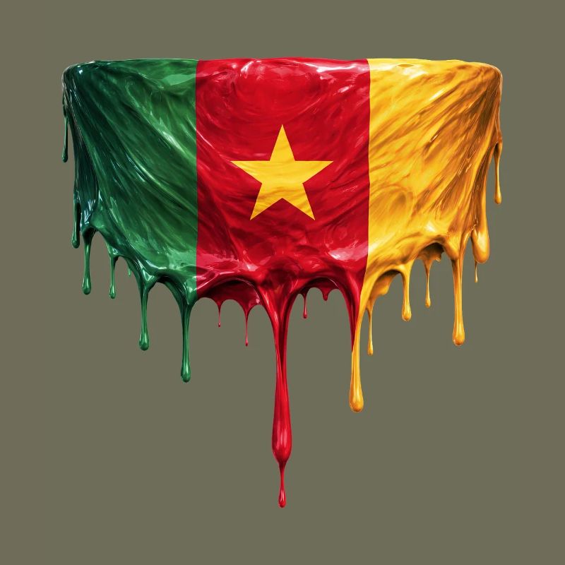 Art de drapeau de largage du Cameroun