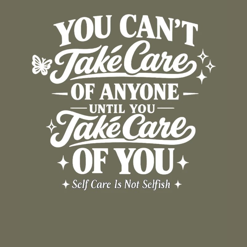 Citation de soin de soi Typographie Pleine conscience de soi
