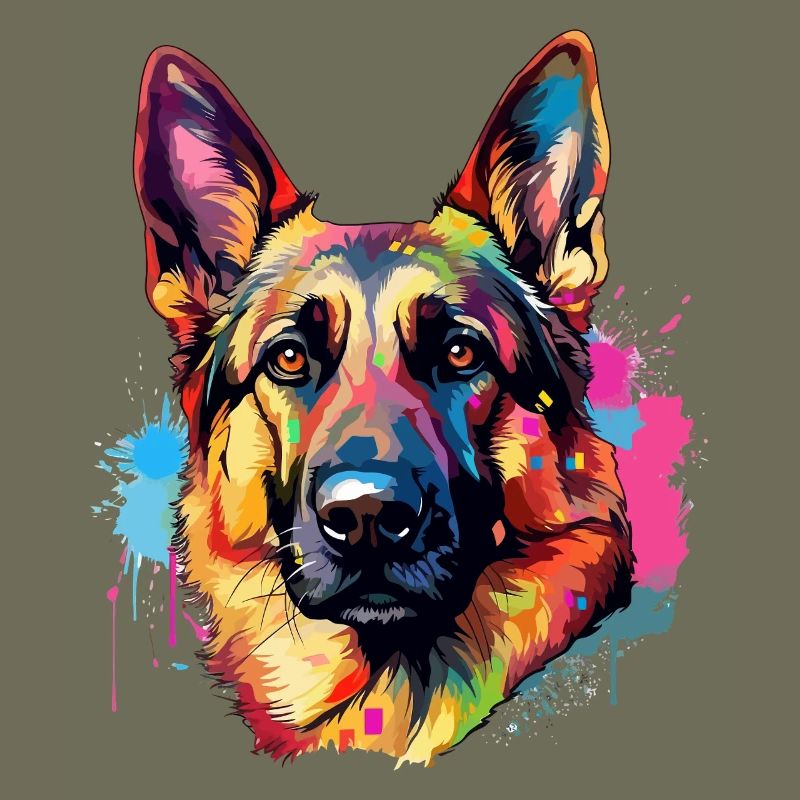 Lebendiger Deutscher Schäferhund Splash