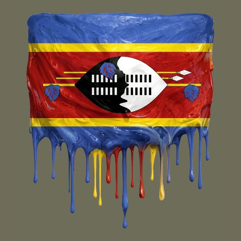 Eswatini Flag Drop Art