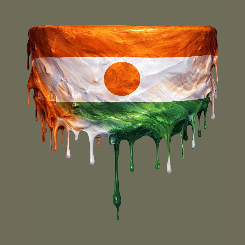 Niger Flag Drop Art