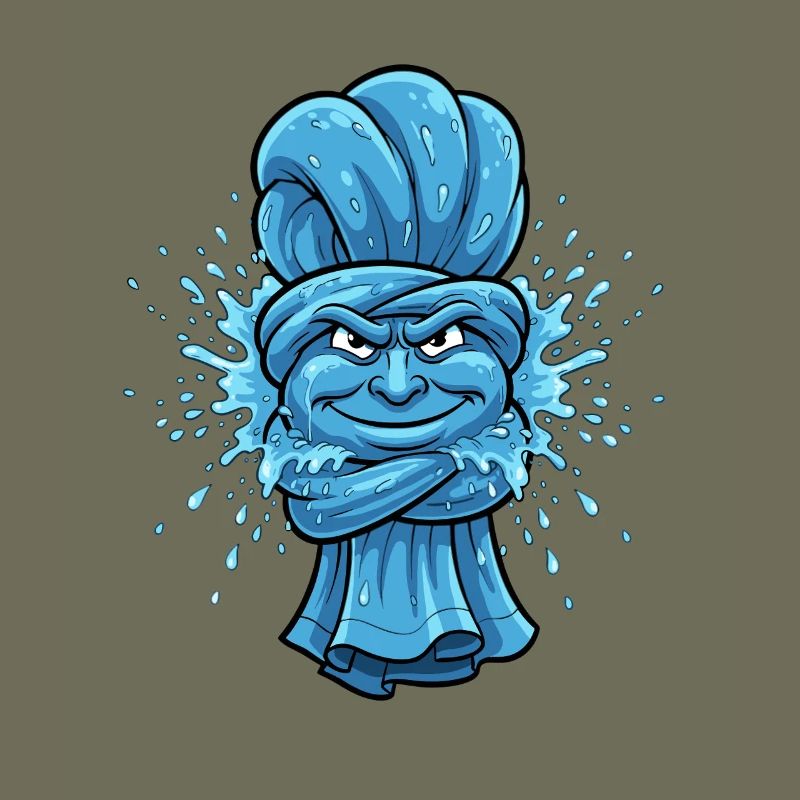 Blaues Ninja Handtuch