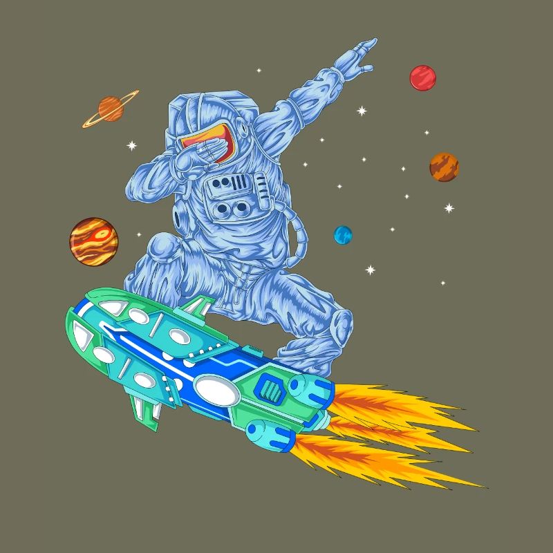 Astronaut Hoverboard Space Shirt