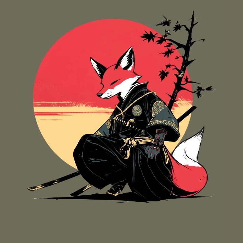 Fox Samurai at Sunset