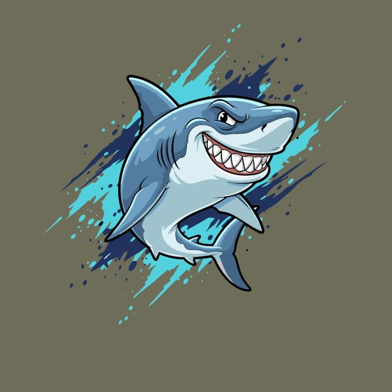 Style Splash de Requin de dessin animé