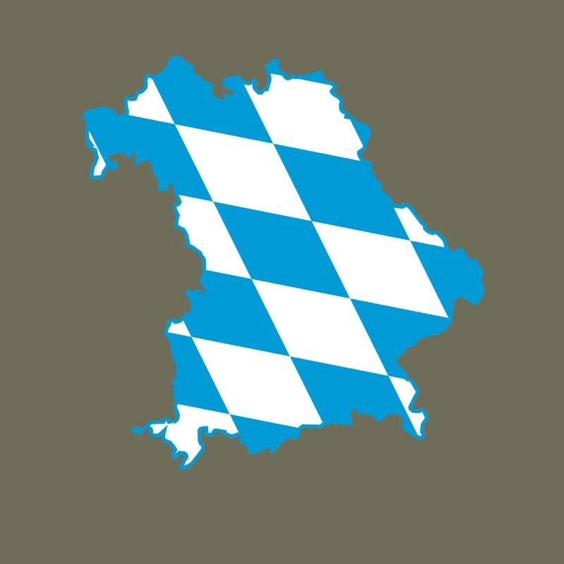 Bavaria map with blue and white diamond pattern