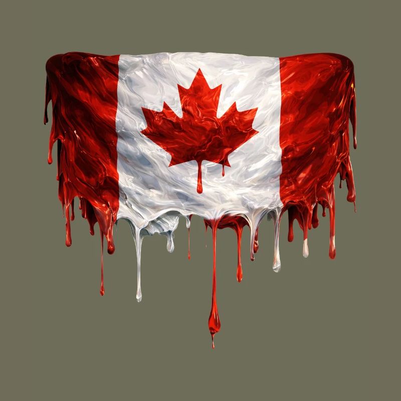 Dripping Canadian Flag