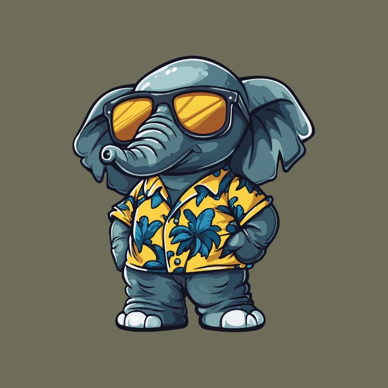 Elephant Comic Holiday