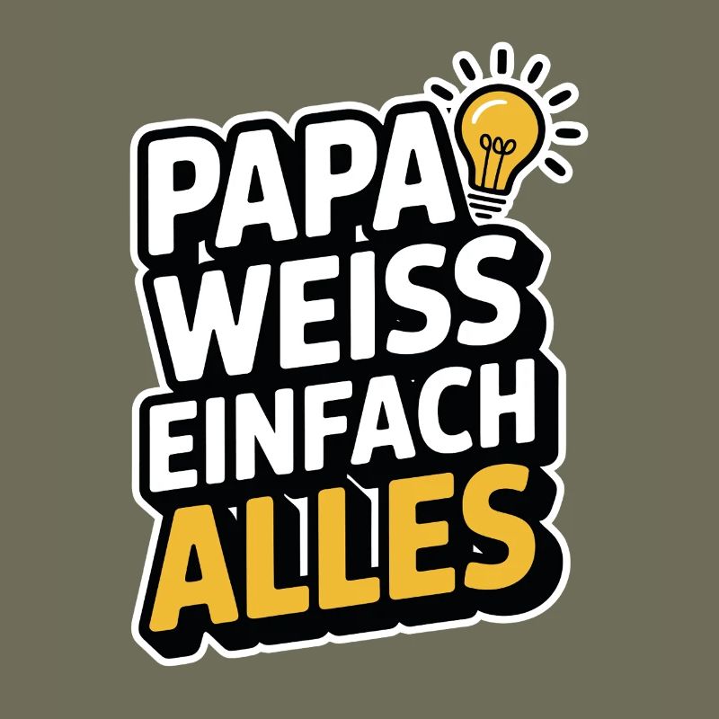 Intelligenter Vater Väter Papa Weiss Einfach Alles
