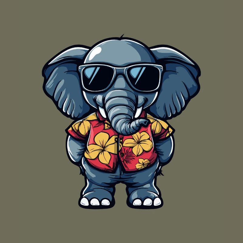 Elephant Comic Holiday