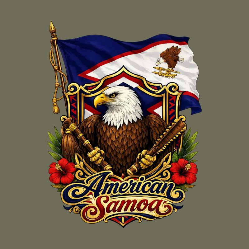 Drapeau de l’aigle des Samoa américaines