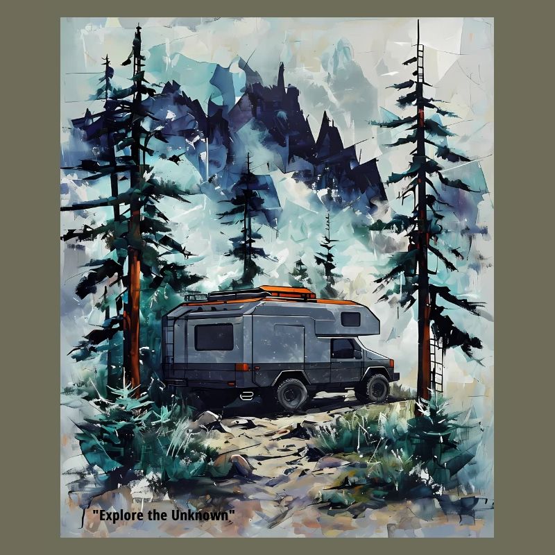 Explore the Unknown Forest Camper