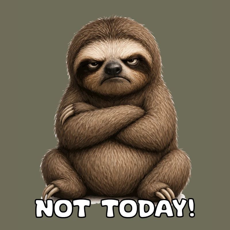 Not Today Sloth Attitude