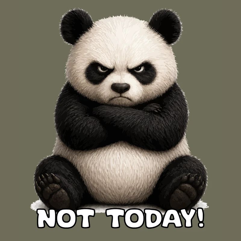 Panda Not Today Meme