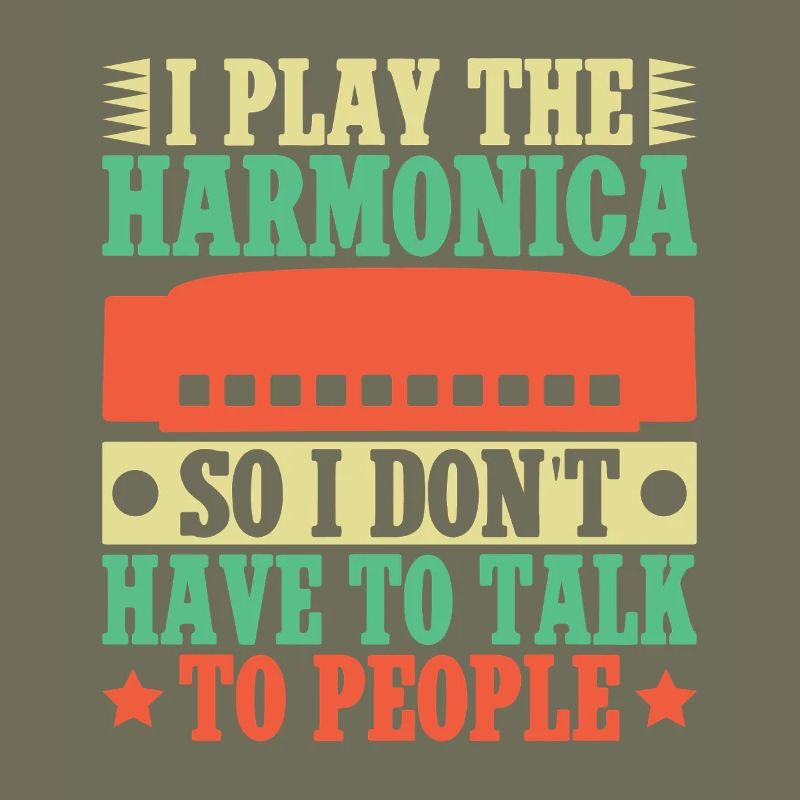 Joueur d’harmonica drôle, je joue, ne parle pas harmonica.
