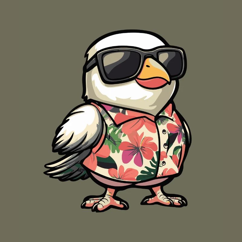 Taube Vogel Comic Urlaub