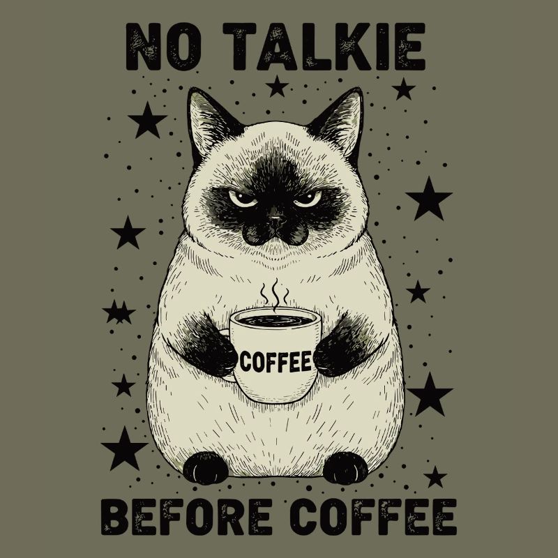 Pas de conversation devant un chat amateur de café