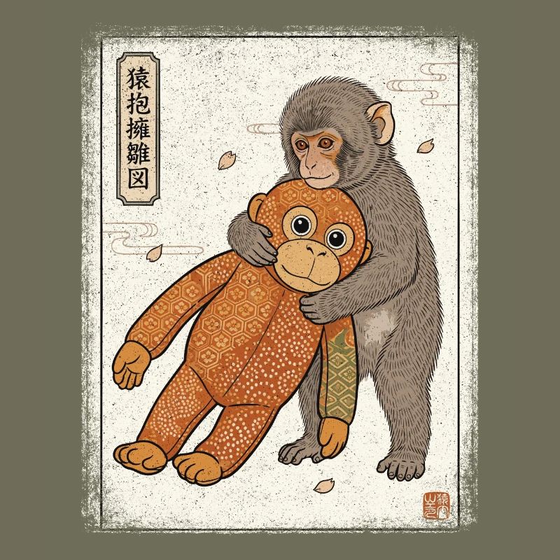 Ukiyo-e Baby Monkey Punch