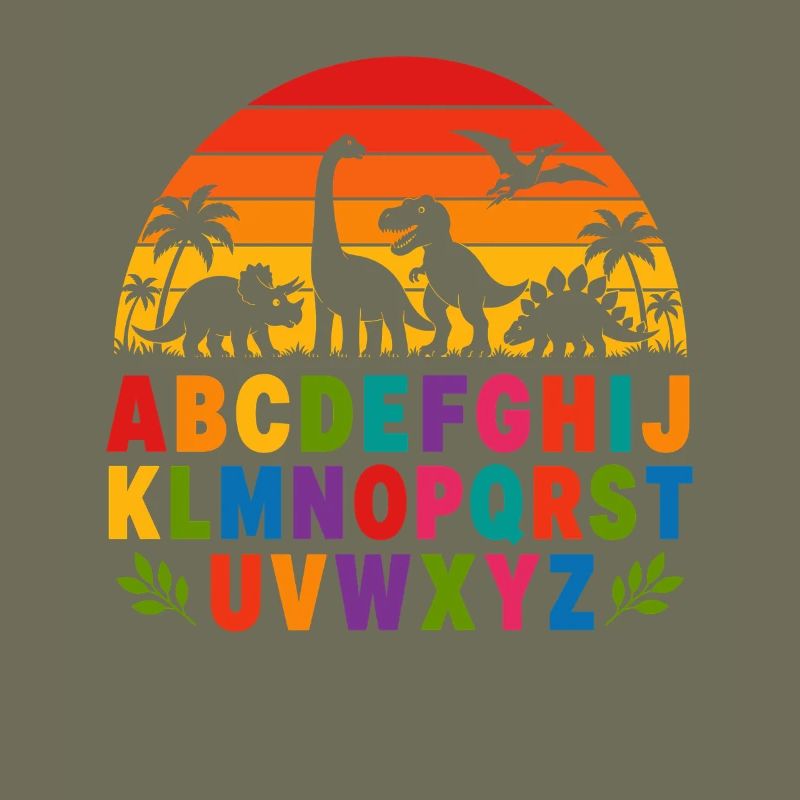 Regenbogen-Dino-Alphabet