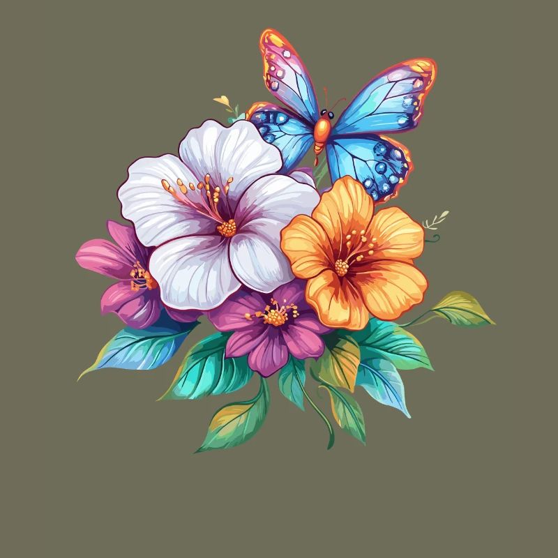 Bouquet with butterfly
