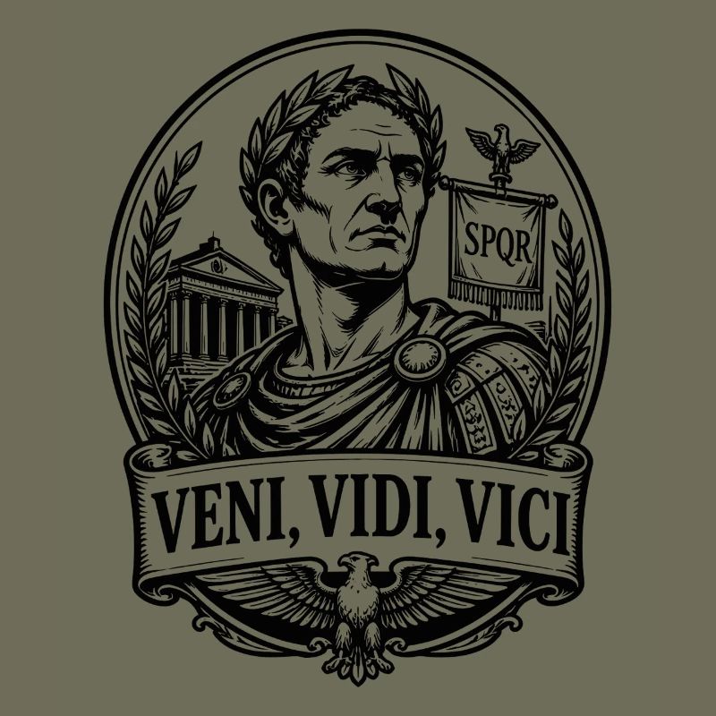 Caesar Veni Vidi Vici Rom Imperator Retro