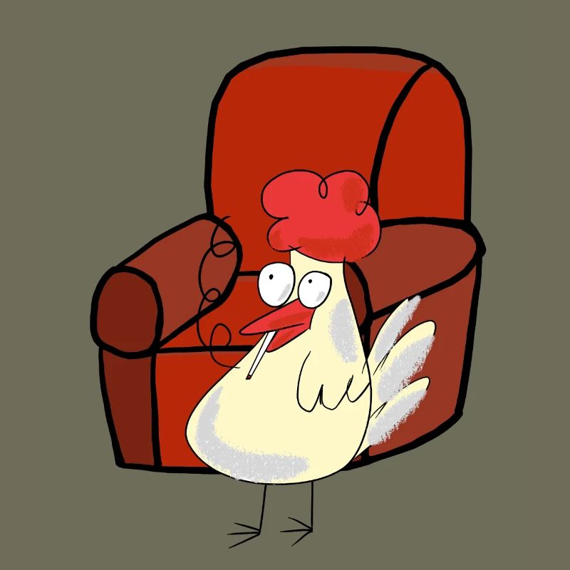 Feierabend Huhn Raucher Zigarette Pause