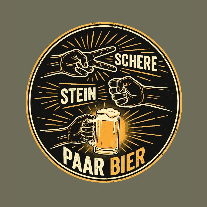 Schere Stein Bier German Beer Drinking Game 