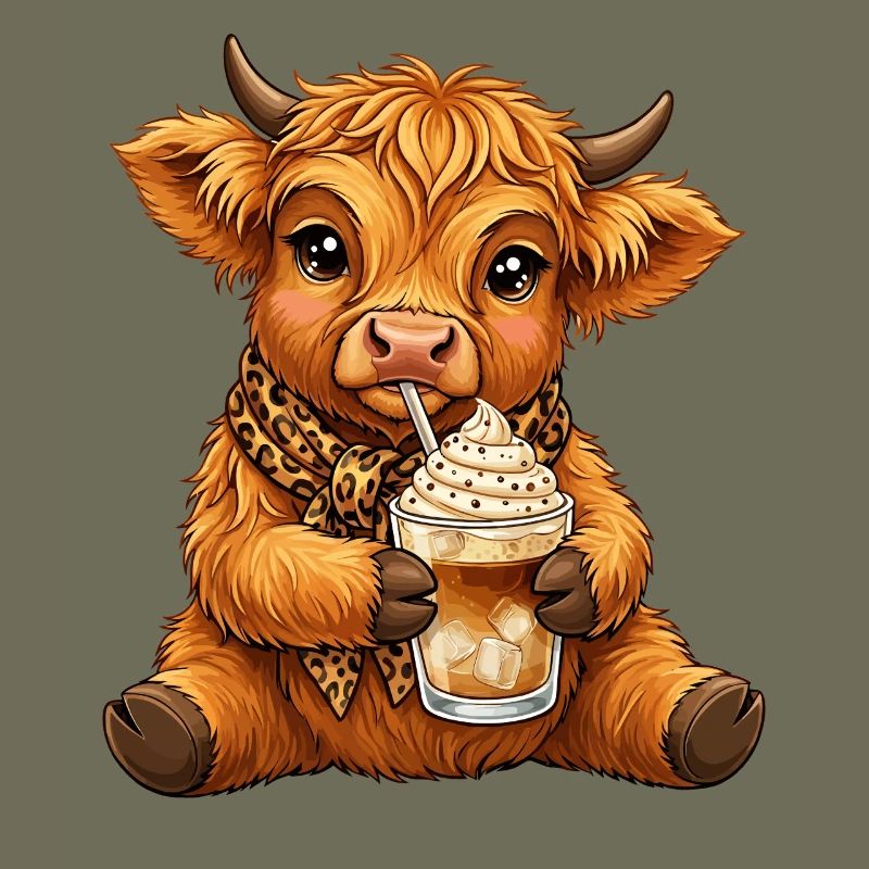 Highland Cow Eiskaffee