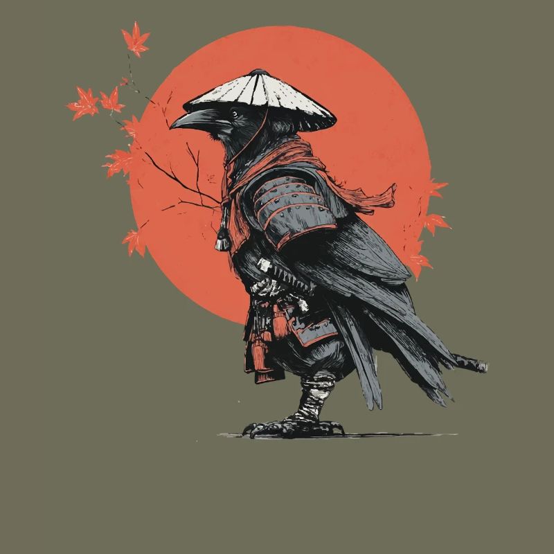 Corbeau Samouraï dans Red Moon