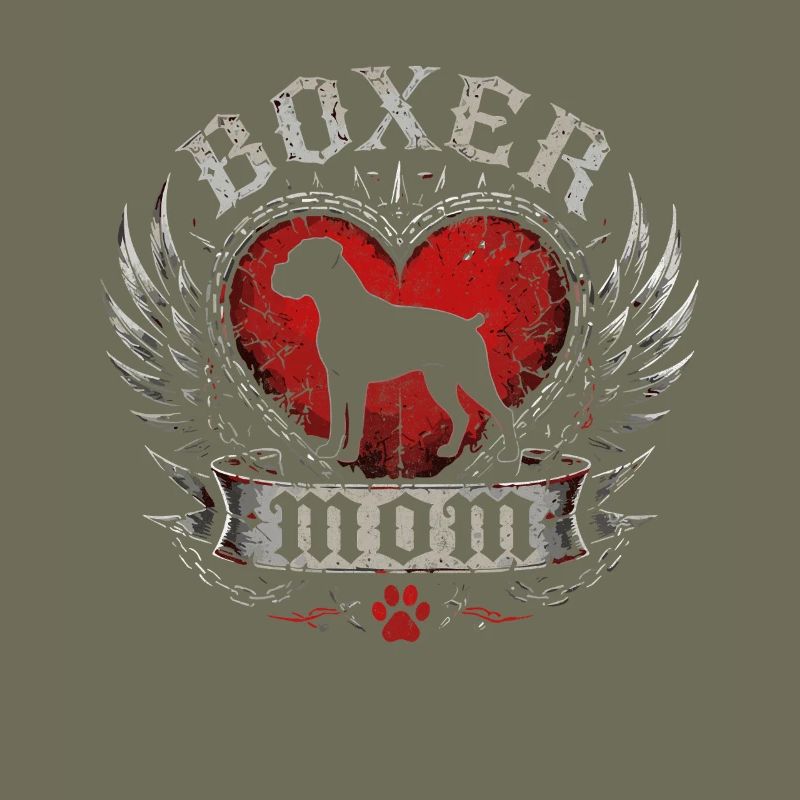 Emblème de l’aile de cœur de boxer