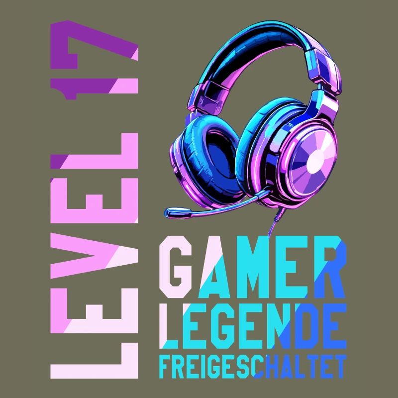 17. Geburtstag Junge Mädchen Gaming Level 17 Jahre
