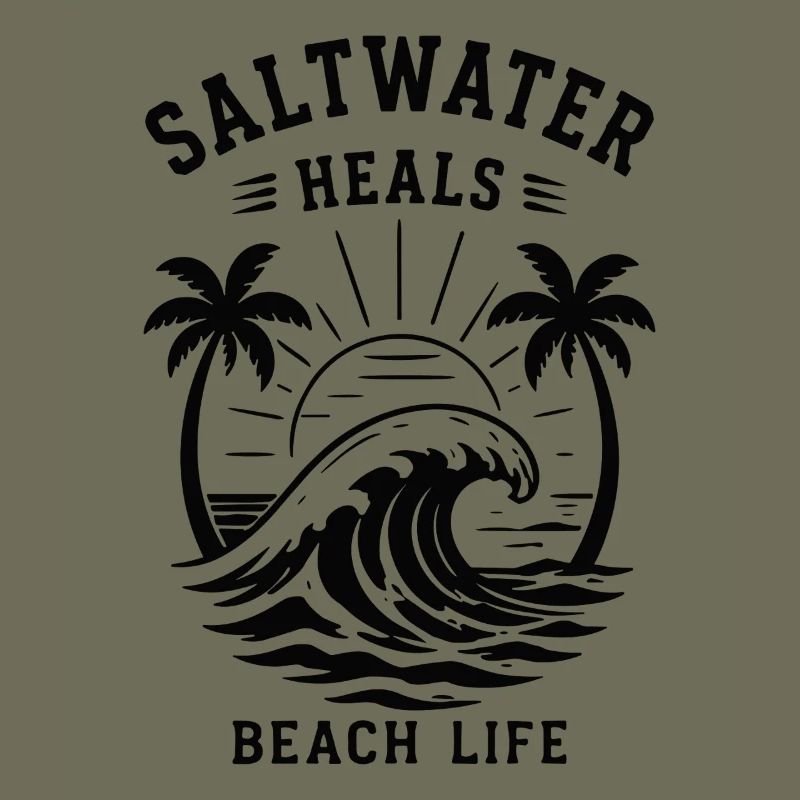 Saltwater Heals Beach Life Ocean Wave