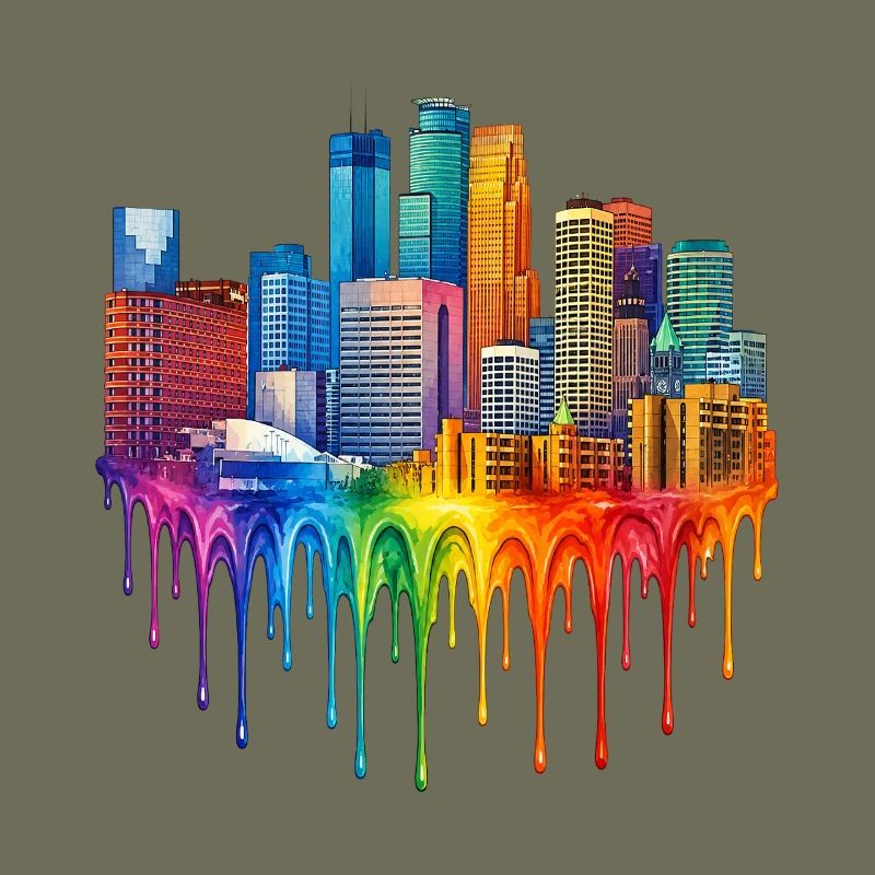 Minneapolis Minnesota Dripping Art
