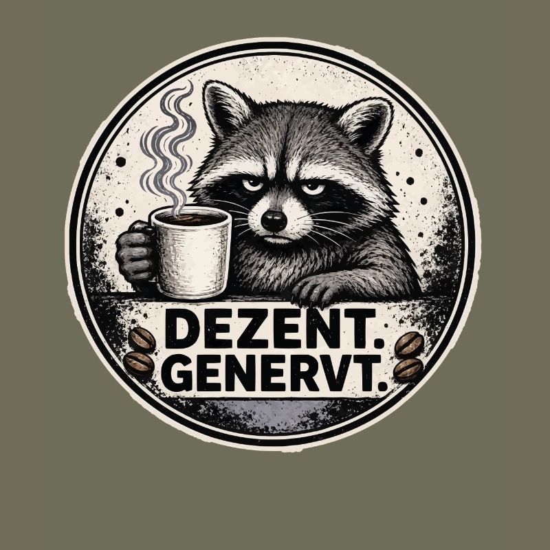 Dezent Genervt Waschbär Kaffee