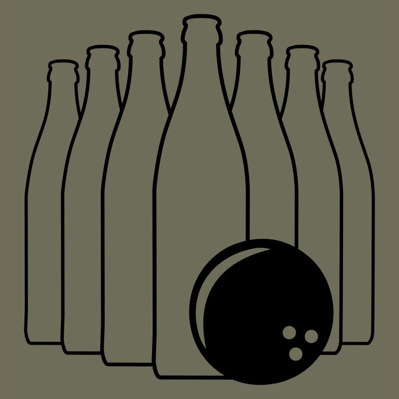 Bowling de bière avec boule de bowling