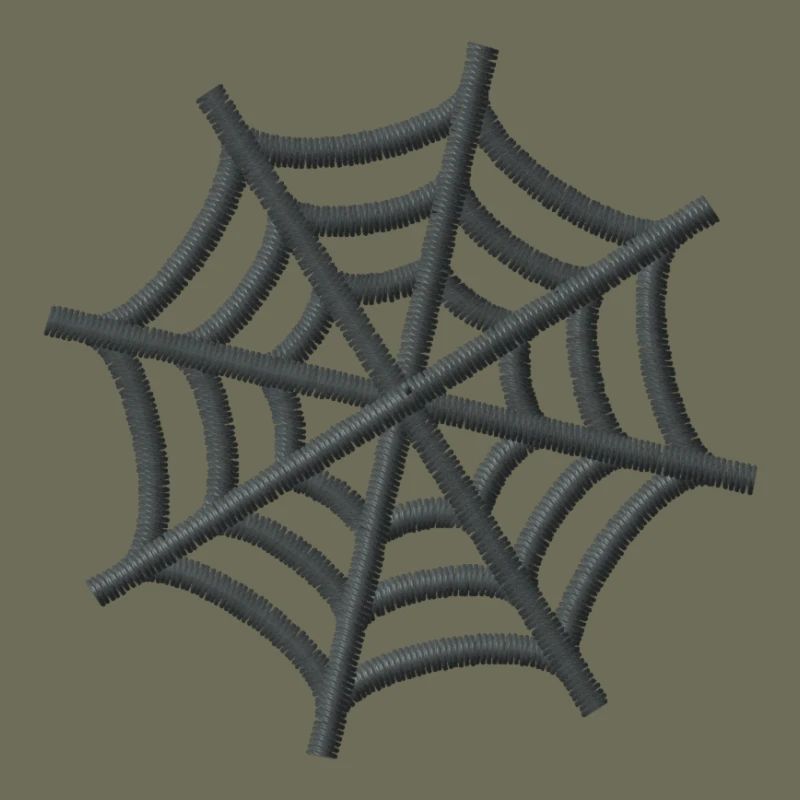 Embroidered spider web