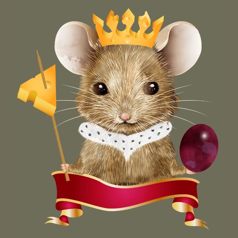 Souris avec couronne de fromage, raisin et cure-dent