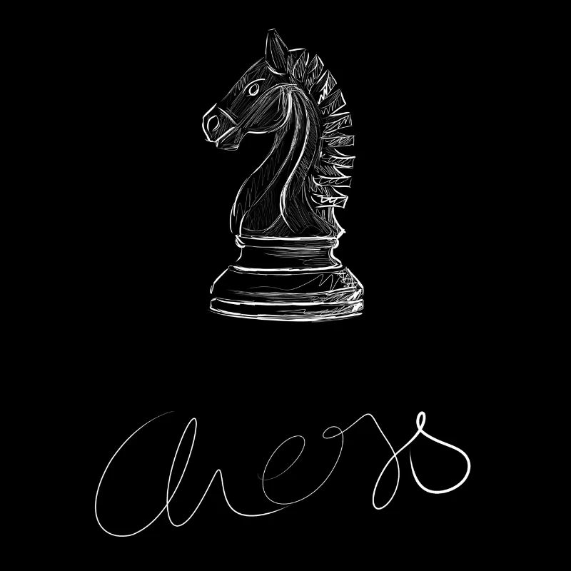 Schachritter Silhouette Illustration