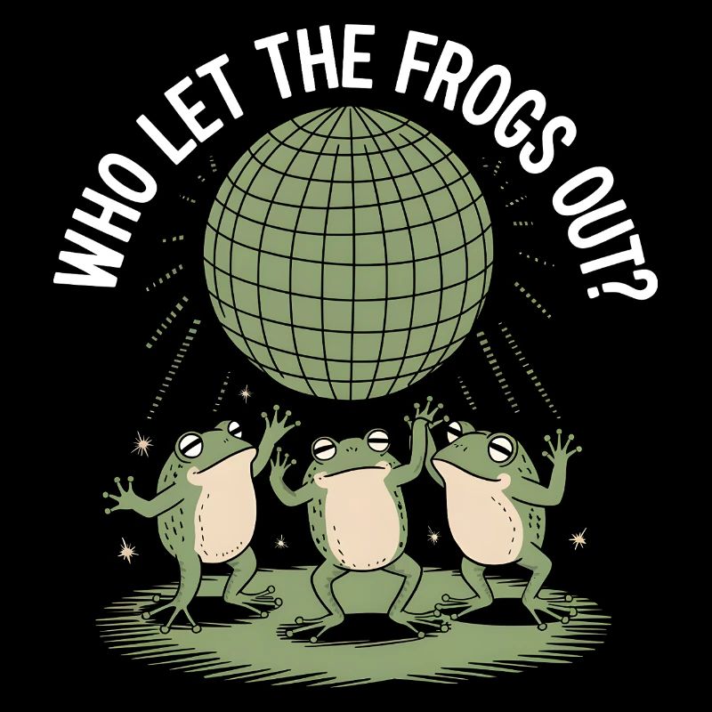 Wer hat die Frösche rausgelassen? - Niedlicher Frosch Aufkleber
