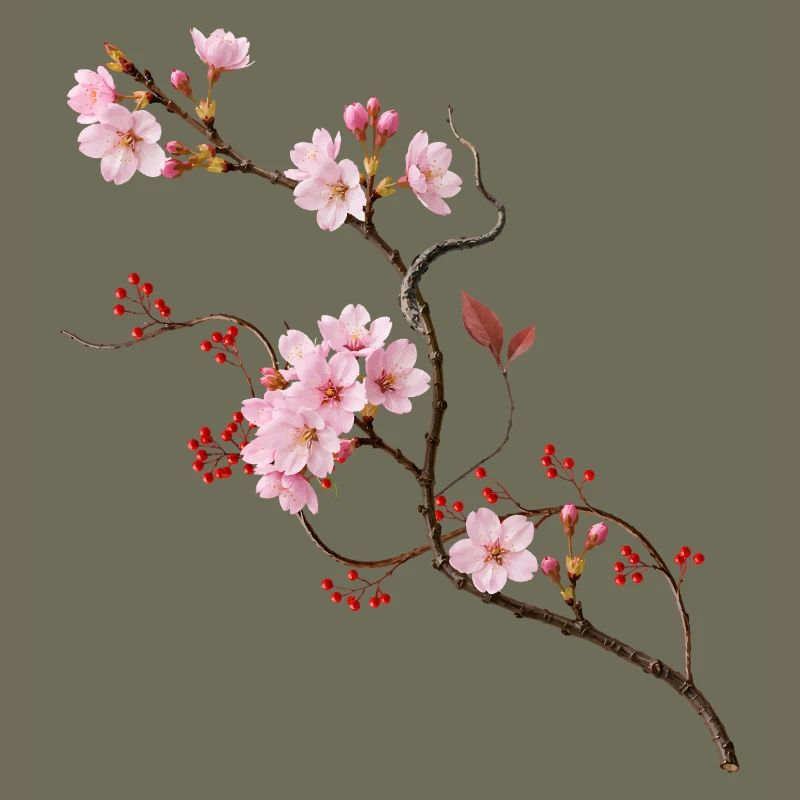 Fleur de cerisier de Sakura dans le style zen ikebana